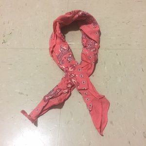 pink orange bandana scarf
